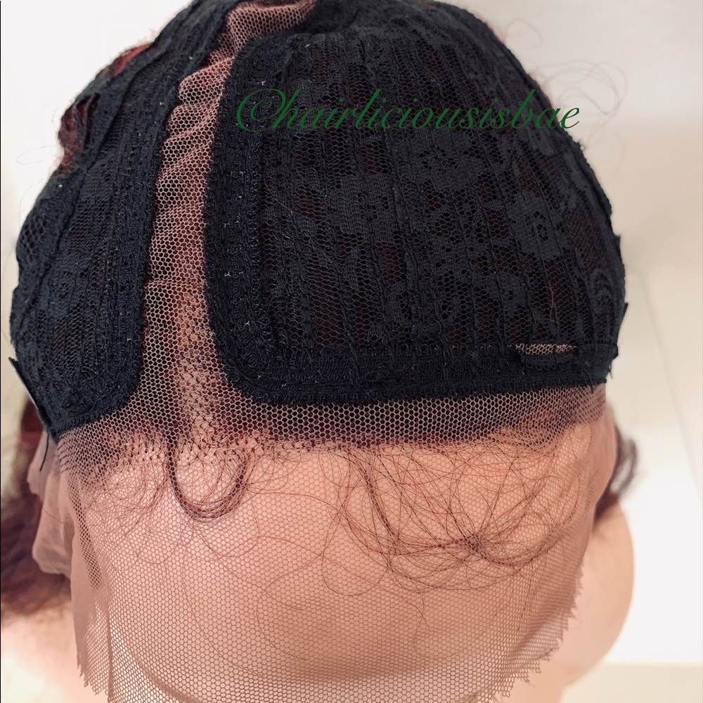 Burgundy wig lace front middle part 24 inch long - Picture 6 of 7
